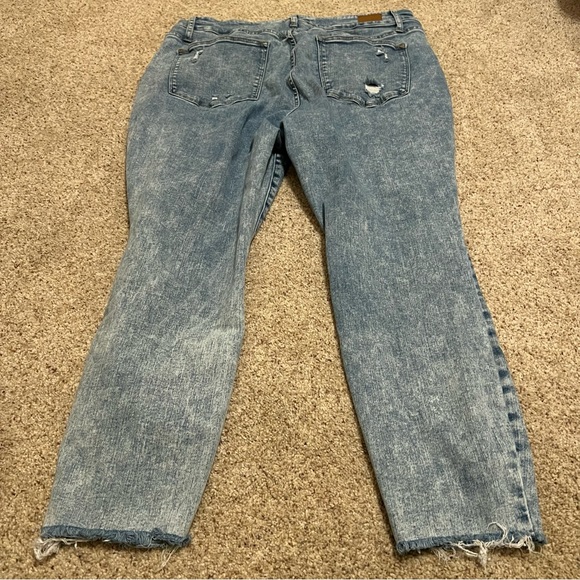 Judy Blue Light Acid Wash High Rise Lincoln Skinny Jeans Plus Size 20W - Picture 4 of 6